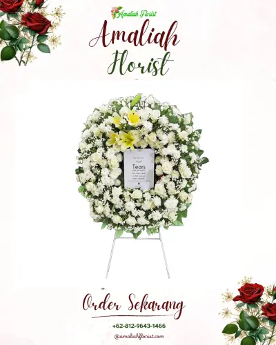 Krans Bunga Duka Cita di Ngemplak Simongan