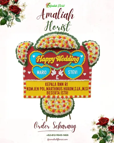 Karangan Papan Bunga Pernikahan di Ngemplak Simongan